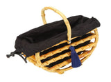 Handmade Bamboo Bag Women Handbag Hollow Tote Beach Bag with Tassel Decor for Travel V1294-YM0901-3117200086911
