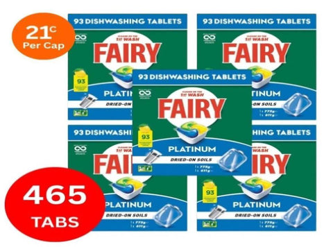 Fairy Platinum x 465 Lemon Dishwasher Tablets FAIRY-21183554X5_NZ