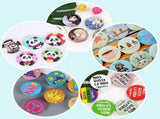 200 Sets 58mm Blank Pin Back Buttons Parts for Button Maker Machine 58mm, Round Badge V1258-DP02-C-1338