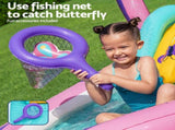 Bestway Inflatable Butterfly Kids Play Pool Park with Slide 180cm Pink BW-POOL-PLAY-53175