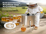 Honey Extractor, 4/8 Frame Manual Honey with Transparent Lid, Stainless Steel Honeycomb Drum V952-SDYMJJPBXG18TBE00001V0