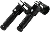 2 Pieces, Folding Motorcycle Footrests, 90 Degree Foldable Rear Pedal Steps with 31-33 mm Clamp, V1189-LC-QP-00723
