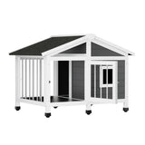 i.Pet Dog Kennel House Large Wooden Outdoor Pet Kennels Indoor Puppy Cabin Home PET-GT-DH72-GR