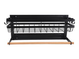 Magnetic Spice Rack for Refrigerator with Hook Paper Towel Holder Rustproof Spice Jars Rack Multi V1294-YM0901-H34390