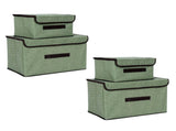 4 Pcs Non Woven Storage Box Case Dustproof Collapsible Two Large and Two Small for Household Home V1294-YM0512-3117220250911