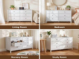 Artiss 6 Chest of Drawers Dresser Lowboy Curved Edge Scalloped White Bedroom FUR-S-CDR03-6D-WH-AB