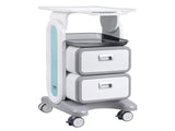 3 Tiers Lab Carts, Lab Utility Cart with 2 Drawers & 1 Top Tray, Mobile Medical Cart with ABS V952-SYSTCECKFBS498TJSV0