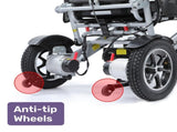 EQUIPMED Power Electric Wheelchair, Folding, Airline Approved, ARTG Certified, Recline Adjustment, V219-HWCELEEQ16SA