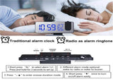 LED Digital Projection Alarm Clocks USB Electronic Ceiling Projector Alarm Clock with FM Radio for V1189-LC-RY-00451