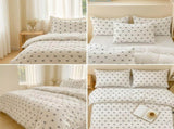 Bow Print Bedding Set - 3 Piece Set - Quilt Cover 200 x 229 cm with 2 Pillowcases 51 x 66 cm - White V888-ELOSUNG54957-7