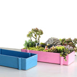 Pink Rectangular Flower Pot 3Pcs Nordic Style Waterproof and Durable V1192-AZ-W-29911