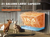 Goat Hay, 21 Gallons Large Capacity, 2 in 1 Hay and Grain, Wall Mounted Livestock V952-SCWSQEHYBGSWCN87VV0