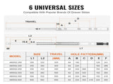 6 Pairs of 609.6mm Drawer Slides Side Mount Rails, Heavy Duty Full Extension Steel Track, Soft-Close V952-CZCJCTDG100L9BKQKV0