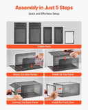VEVOR Shoe Storage Boxes, 6 Pack Clear Stackable Shoe Boxes Storage Organizers with Magnetic Door, V952-KDDQTMCXXHQKWZQRS001V0