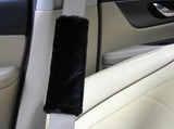2 pcs soft artificial fur universal fit seat belt covers, car and aircraft seat belt shoulder pads, V1192-DRO-0017
