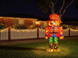Christabelle 1.47m Teddy Bear Nutcracker Christmas Light Up Display LED Outdoor Indoor Xmas Yar 112_SHE208