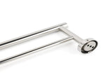 Polished Chrome 600mm Double Towel Rack Holder Stainless Steel Hanger Rail Kit V1233-6900360CR