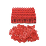 1-100 Cattle Number Ear Tag 5x2cm Set - Mini Red Cow Sheep Pig Livestock Label V238-SUPDZ-39973712756816
