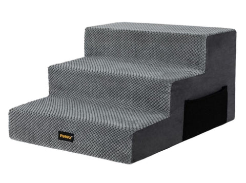 Pawz 3 Steps Pet Stairs Dog Ramp High Density Foam Grey PT1290-3_NZ