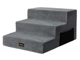 Pawz 3 Steps Pet Stairs Dog Ramp High Density Foam Grey PT1290-3