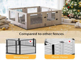 Indoor Dog Pen Tempered Glass Kennel w/ Pad V178-66969