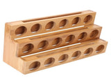 35mm Hole Diameter Bamboo Essential Oil Bottle Display Rack Stand Essential Oil Storage Box V1294-YM0901-3118200114311