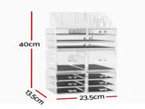 Embellir Makeup Organizer Acrylic Cosmetic Organizer Storage Box Jewellery Holder CASE-STAND-PLS-12DRAWER-TP