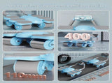 Blue Six-Elbow Four-Wheel Automatic Rebound Abdominal Wheel - Home Fitness Equipment for Toning Abs V888-ELOSUNG34428