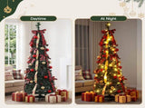 Jingle Jollys Pop Up Christmas Tree Pre Decorated Artificial Christmas Tree 160cm PUT-XMAS-5IN-1