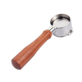 Reusable Bottomless Espresso Portafilter with with 1 Cup Filter Basket Wooden Handle for V1369-AZ3-W-21359