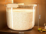 Rice Container Clear Rice Storage Bin Airtight Rice Bucket for Dry Food Grain Flour Soybean Kitchen V1294-YM0710-3118230263212