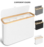 CARLA HOME 2 pack Toilet Paper Storage Basket Holds Up to 12 Rolls with Bamboo Lid and Handle for RV LSB-36239