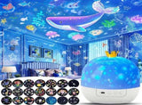 Rotating Star Projection Night Light 21 Films Bedroom Plug In Decorative Atmosphere Lamp V1263-JX-7727