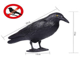 Bird Scarecrow Fake Plastic Crow Black Feathered Crows Bird Repellent for Outdoor Garden Yard V1294-YM0717-10036137