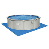 Bestway Swimming Pool Steel Frame Round Pool Set 457cm w/ Filter Ladder 17430L BW-POOL-R-460-56385