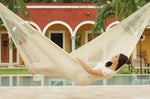 Mayan Legacy Bed Cotton hammock - Classic in Marble colour V97-7MCREAM