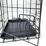 36" Pet Dog Cage Kennel Metal Crate Enlarged Thickened Reinforced Pet Dog House V360-PTDC0007-BK-36