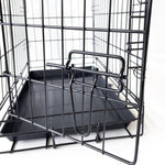 42" Pet Dog Cage Kennel Metal Crate Enlarged Thickened Reinforced Pet Dog House V360-PTDC0007-BK-42