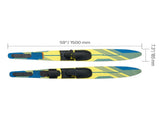 150 cm Water Skis Combo Adults Water Skis with X-7 Adjustable Bindings V952-HSQSJK54INCHM9FM6V0