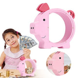 Wooden Piggy Bank, Personalized Money Bank with Clear Window, Easy-Access Coin Bank for Men and V1370-AZ4-13389