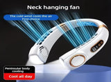 New Neck Hanging Fan Portable Mini USB Fan Personal Cooling Turbine Small Charging Quiet V1232-GBFS004