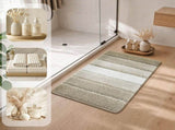 Bathroom Rugs,Ultra Soft Absorbent Bath Mat,Beige Non-Slip TPR Backing Stays in Place, Machine V1107-113-43181-BEG4