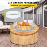 Fire Pit Wind Guard, Glass Flame Guard, Round Glass Shield, 1/4-Inch Thick Fire Table, Clear V952-YXBLFFBYC23673QVJV0