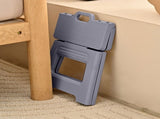 Home Folding Step Stool for Adults, Small Portable Lightweight Plastic Foldable Step Stool with V1369-AZ3-W-10065