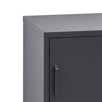 Artiss Bedside Table Metal Cabinet - Black AI-LOCKER-SH-BK