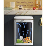 8L Wall Mounted Press Rubbish Bin, Slim Under Sink Hanging Waste Bin, Press Lid Trash Can for V1265-YY-268