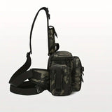 Camouflage Fishing Waist Bag Large Capacity Multi-layer Partition, Side Pockets & Winding Strap V1232-YDXKB001