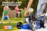 POWERBLADE Lawn Mower 139CC 17 - Petrol Powered Push Lawnmower 4 Stroke Engine V219-MOWPSHPWBA17S