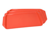 3PCS Colorful Food Tray Rectangle Thickened Binaural Plastic Tray Heat Resistance Stackable V1294-YM0523-3118220042011