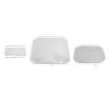 3pcs Zippered Hard Pouch PVC Clear Hard Shell Zipper Case Travel Bags for Building Blocks Puzzles V1294-YM0901-3117240278411